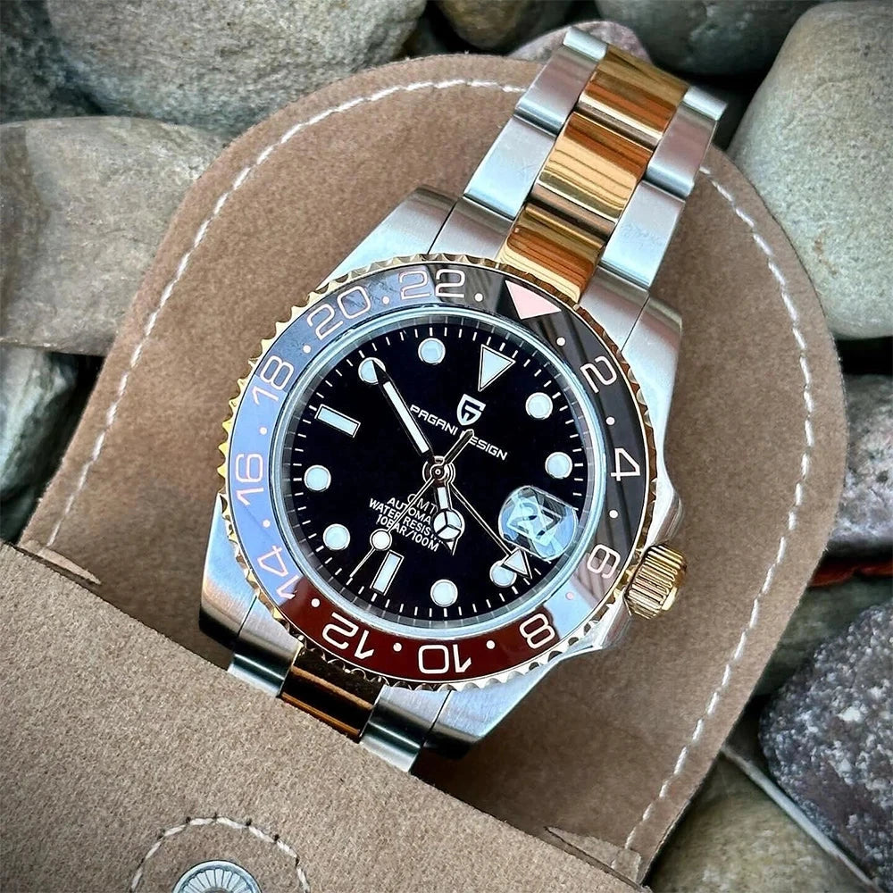 Pagani Design Rose Gold GMT Automatic Watch