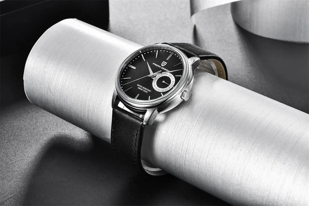 Pagani Design 40mm Leather Quartz Dress Watch