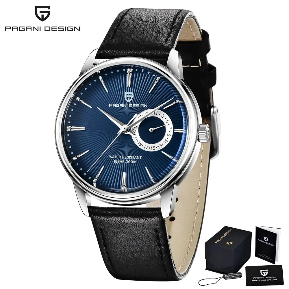 Pagani Design 40mm Leather Quartz Dress Watch
