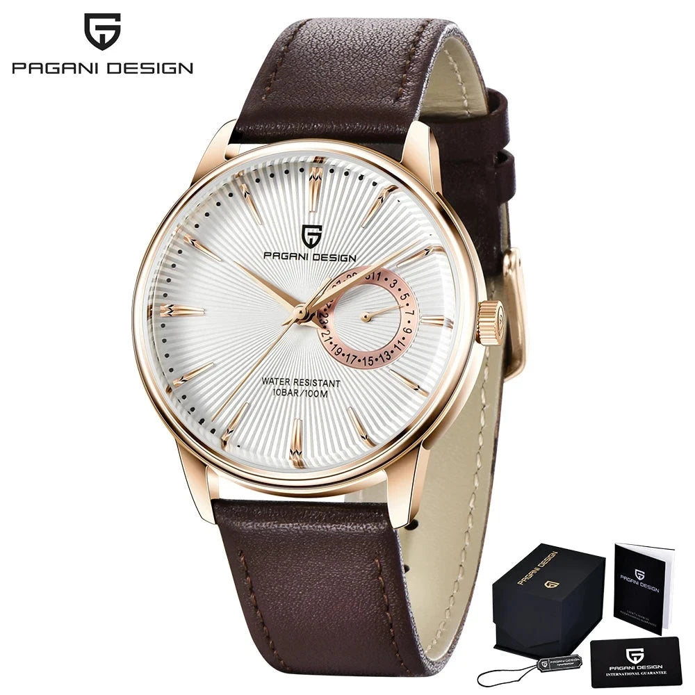 Pagani Design 40mm Leather Quartz Dress Watch