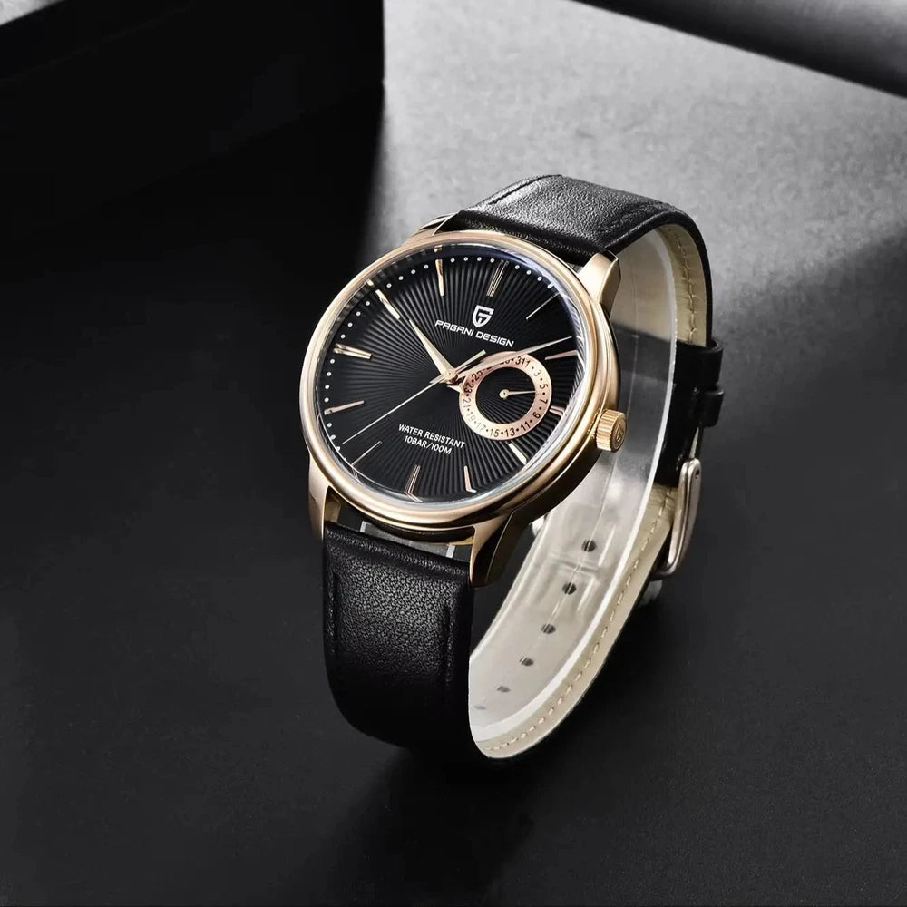 Pagani Design 40mm Leather Quartz Dress Watch