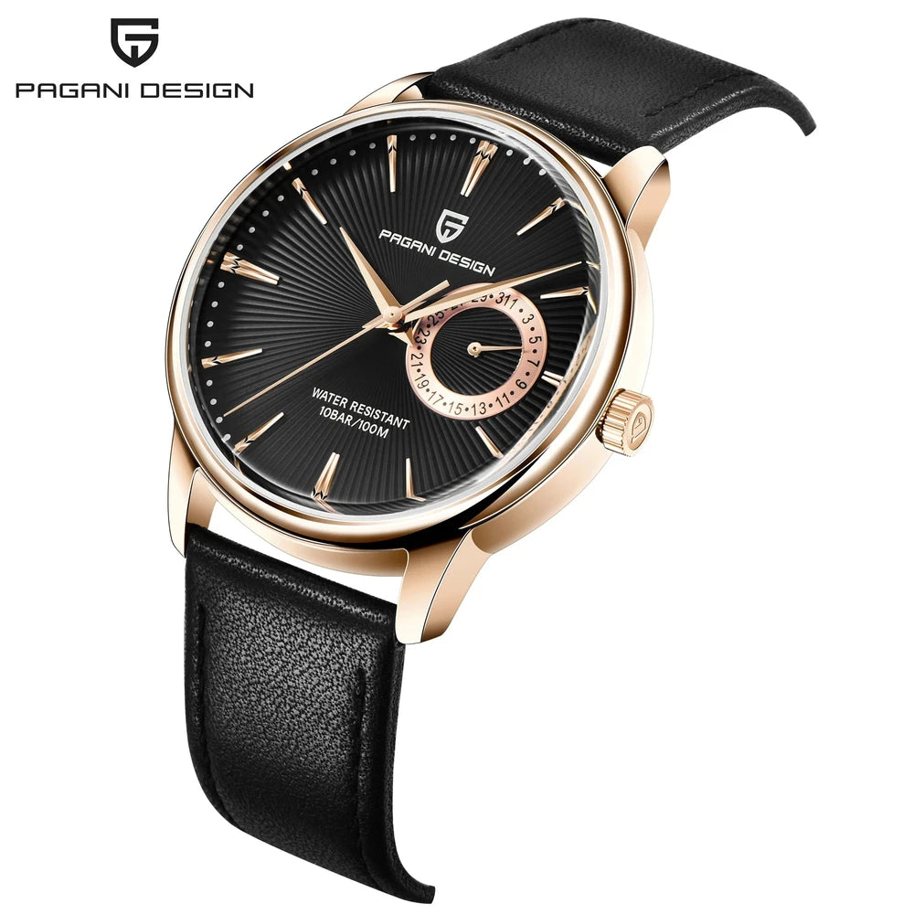 Pagani Design 40mm Leather Quartz Dress Watch