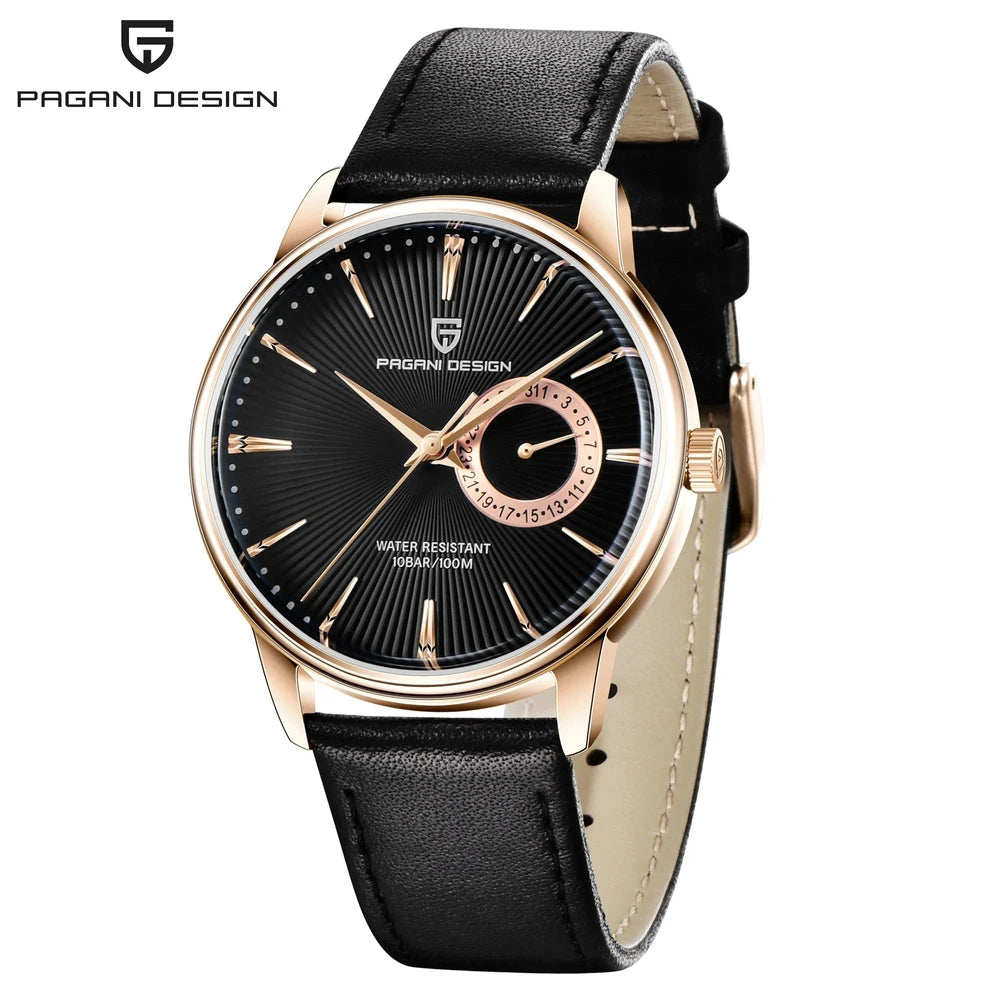 Pagani Design 40mm Leather Quartz Dress Watch