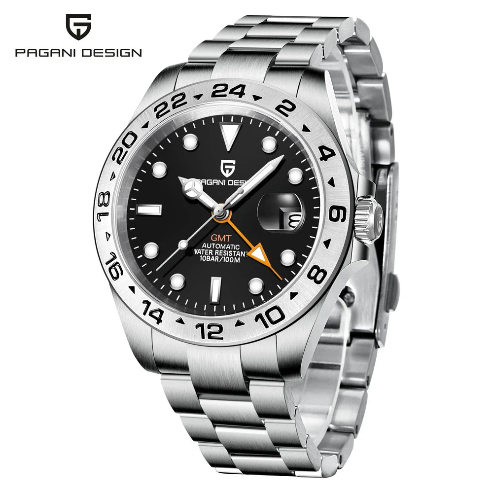 Pagani Design GMT Automatic Watch with Sapphire Crystal