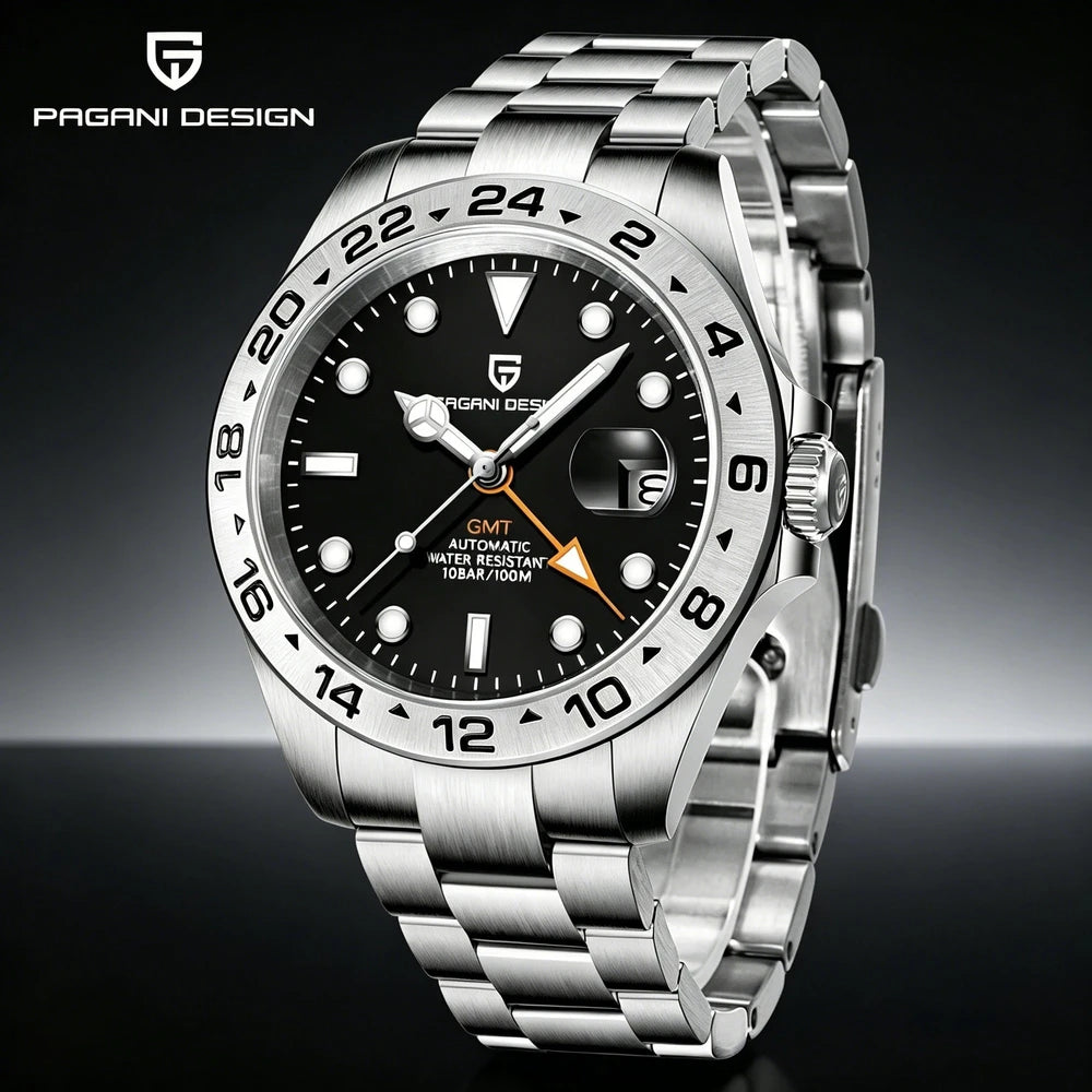Pagani Design GMT Automatic Watch with Sapphire Crystal