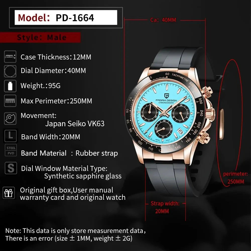 Pagani Design Quartz Chronograph Watch
