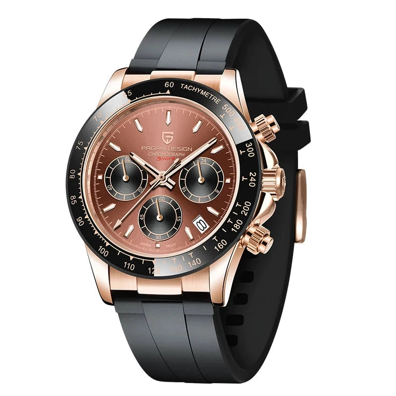 Pagani Design Quartz Chronograph Watch with Detailed Dial