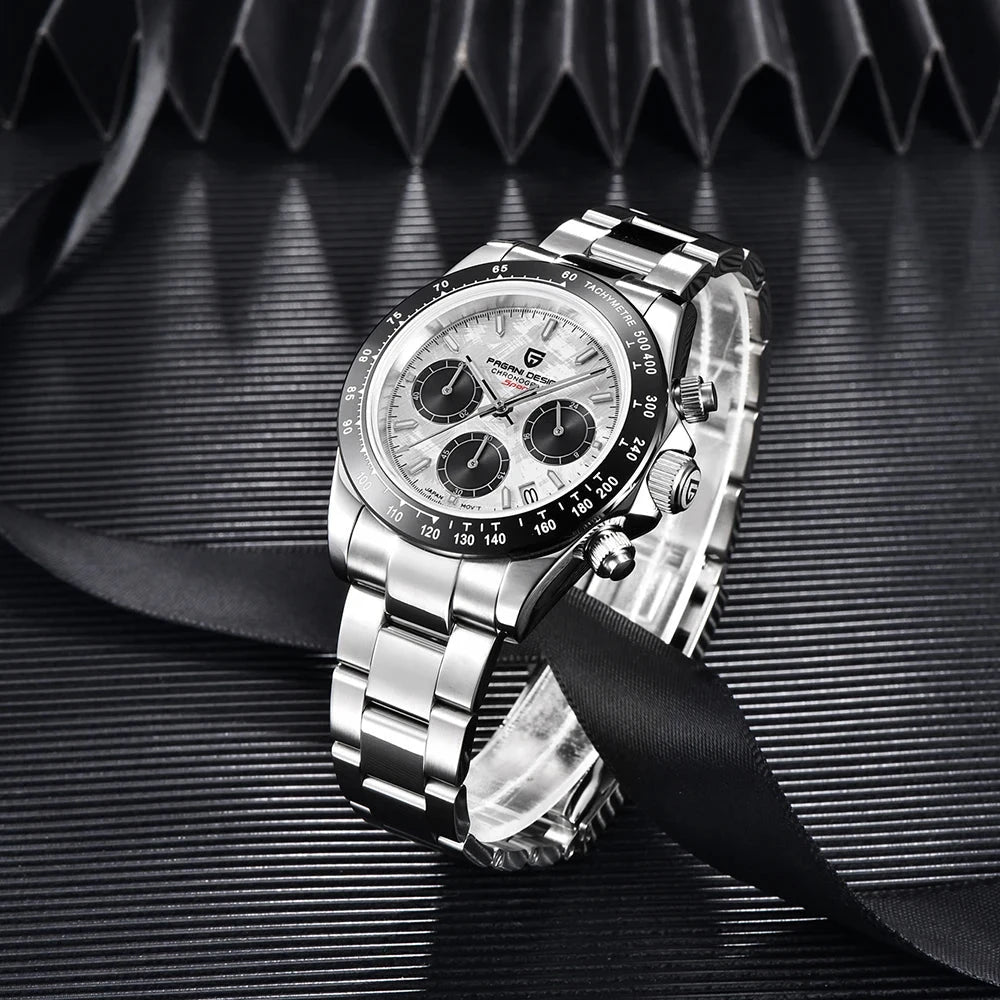 Pagani Design Quartz Chronograph Watch with Detailed Dial