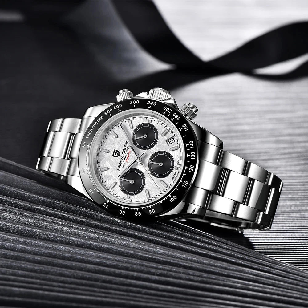 Pagani Design Quartz Chronograph Watch with Detailed Dial