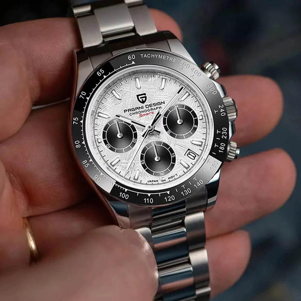 Pagani Design Quartz Chronograph Watch with Detailed Dial