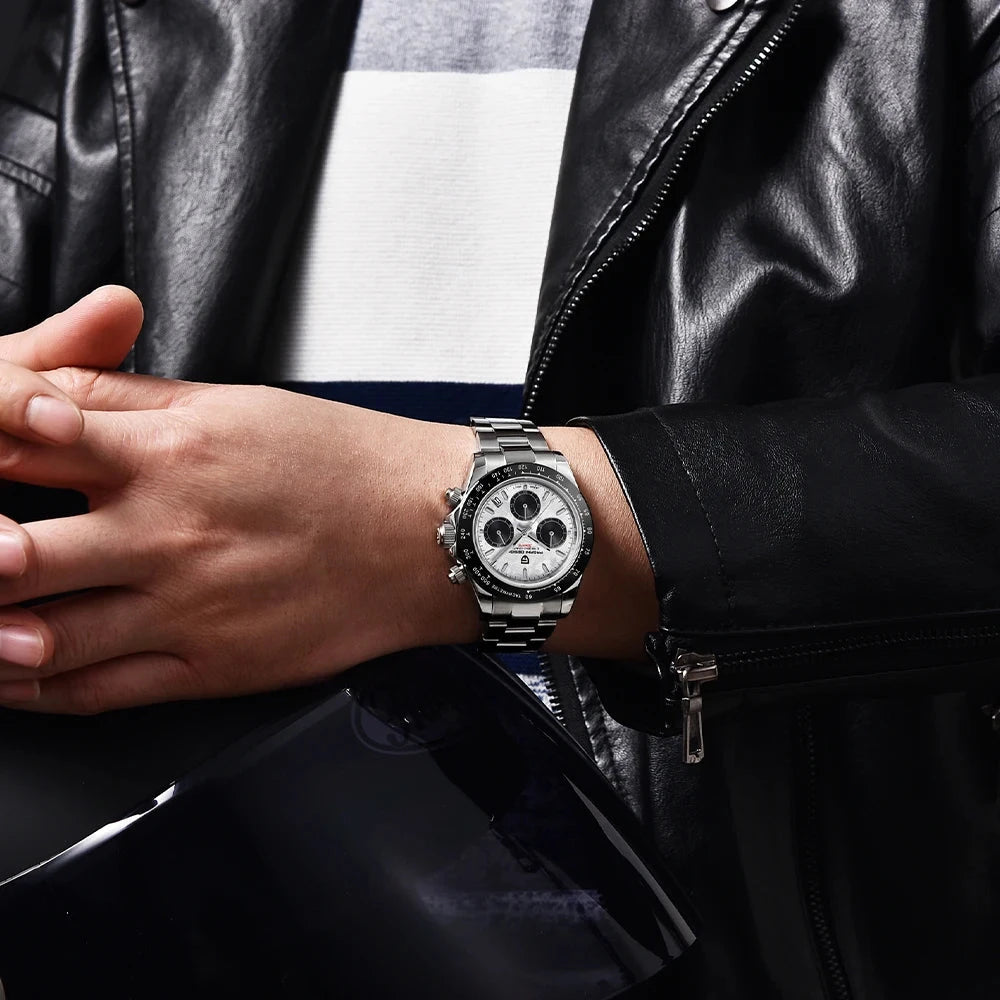 Pagani Design Quartz Chronograph Watch with Detailed Dial