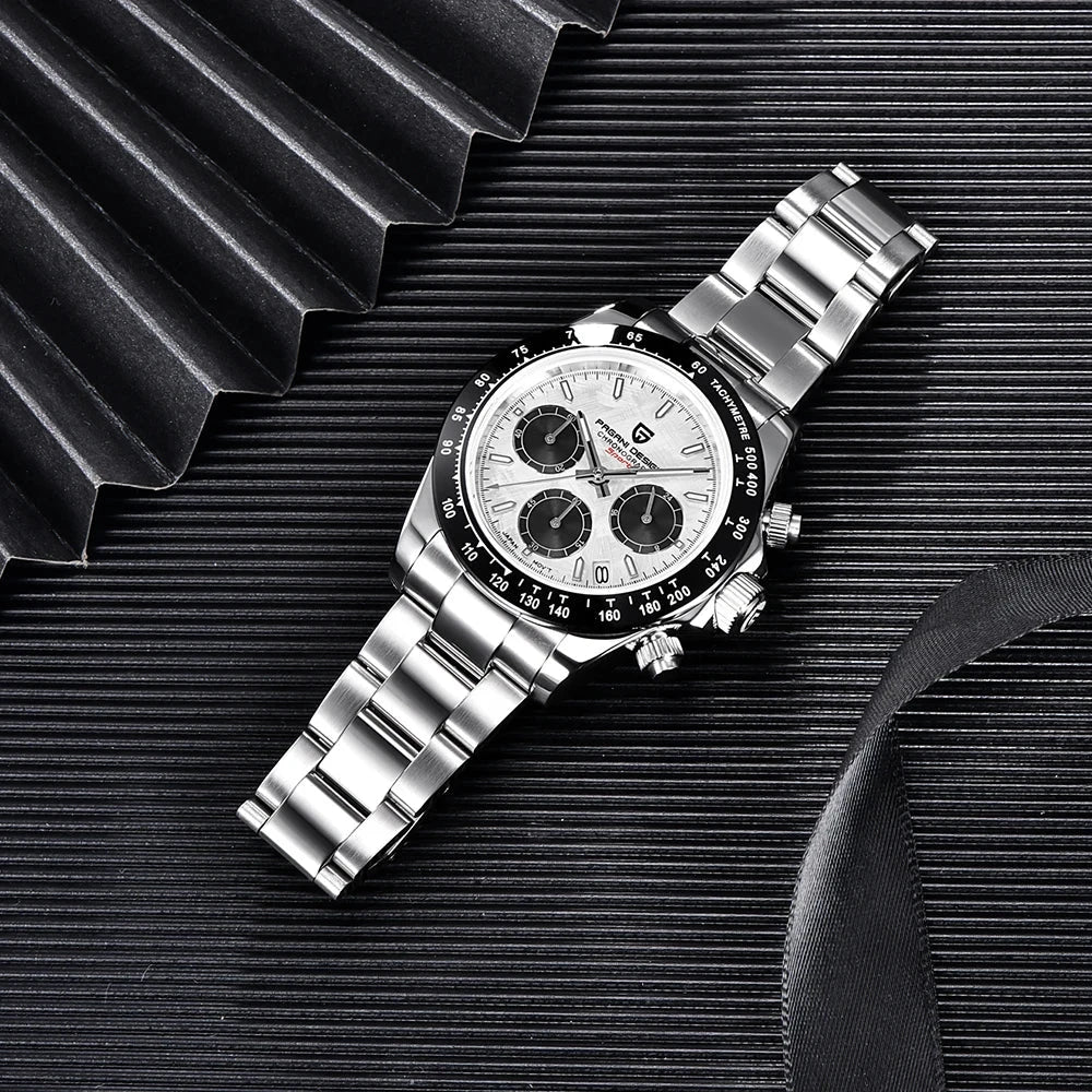 Pagani Design Quartz Chronograph Watch with Detailed Dial