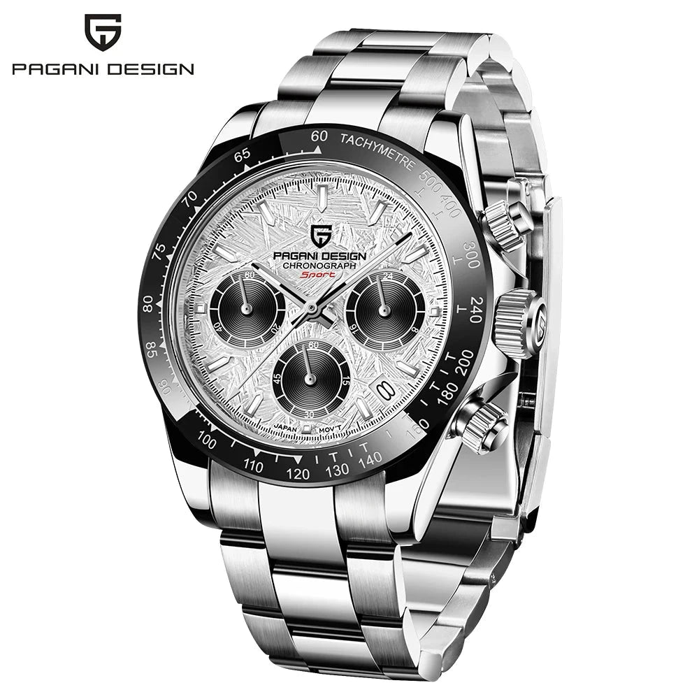 Pagani Design Quartz Chronograph Watch with Detailed Dial