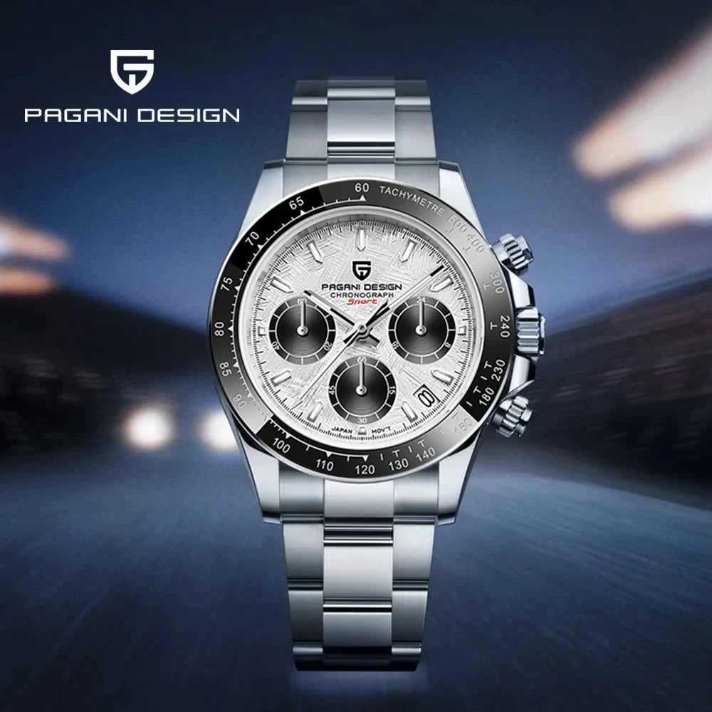 Pagani Design Quartz Chronograph Watch with Detailed Dial