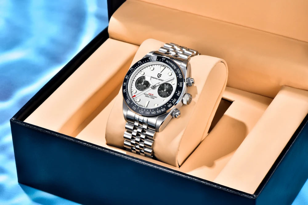 Pagani Design Panda Chronograph Watch with 100m Water Resistance