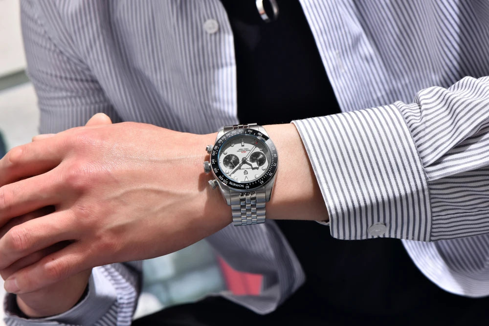 Pagani Design Panda Chronograph Watch with 100m Water Resistance