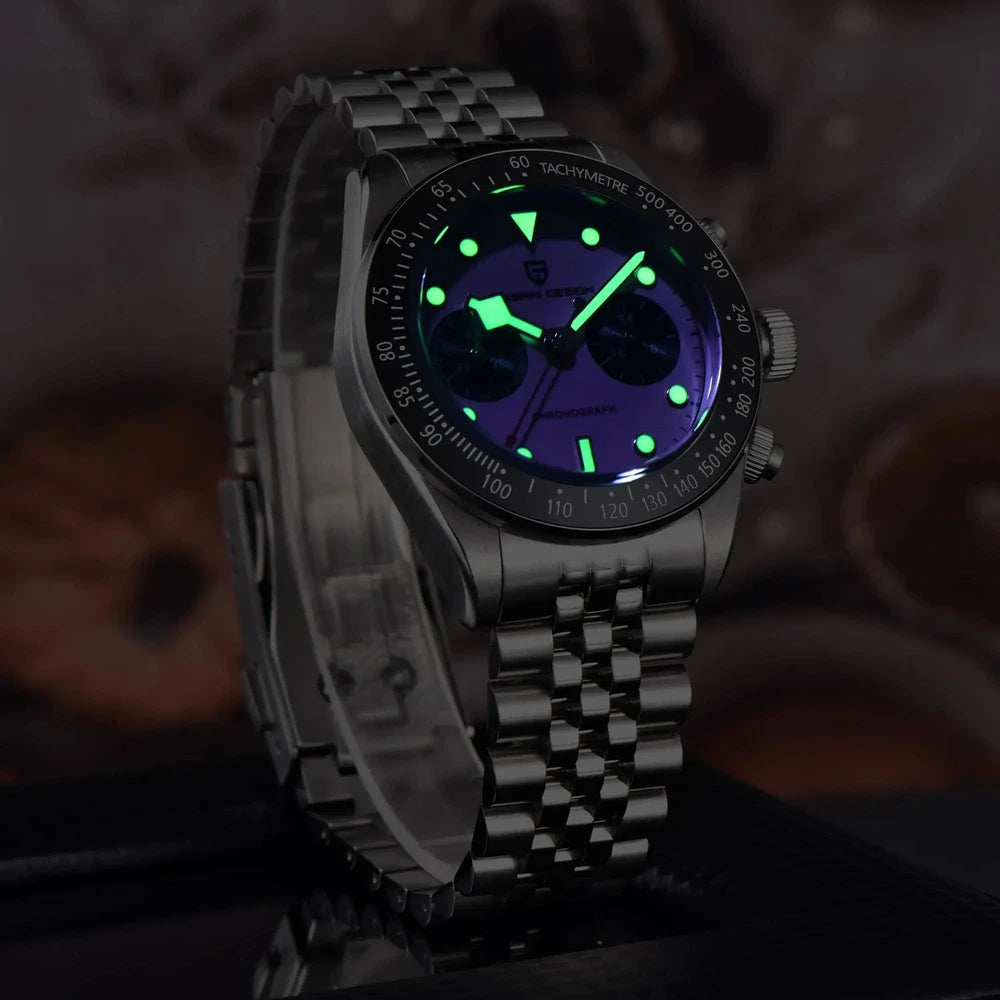 Pagani Design Panda Chronograph Watch with 100m Water Resistance