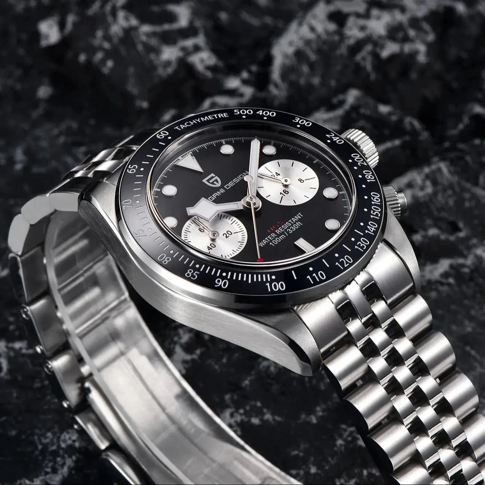 Pagani Design Panda Chronograph Watch with 100m Water Resistance