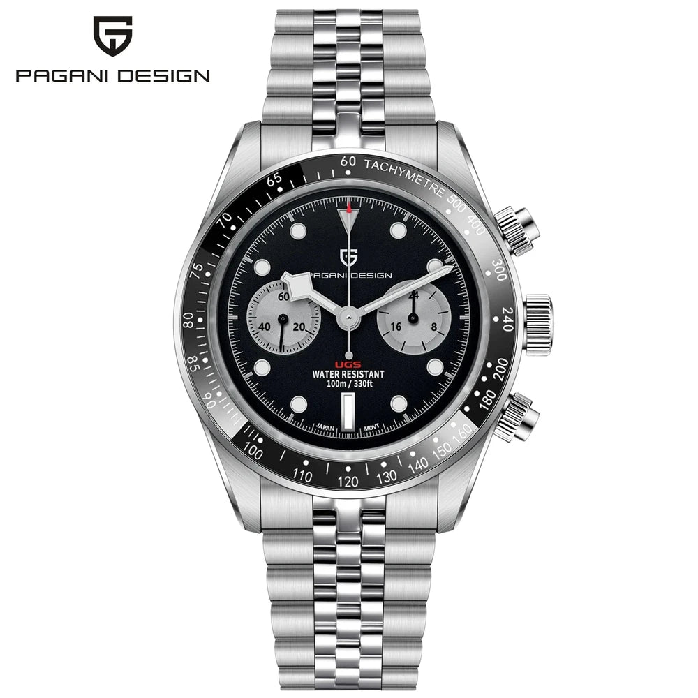 Pagani Design Panda Chronograph Watch with 100m Water Resistance