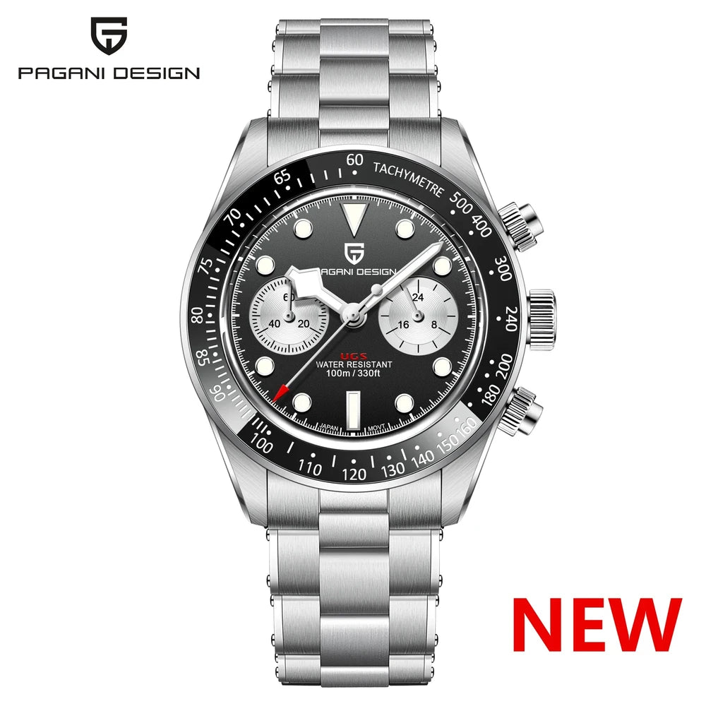 Pagani Design Panda Chronograph Watch with 100m Water Resistance