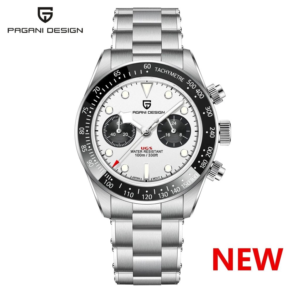 Pagani Design Panda Chronograph Watch with 100m Water Resistance
