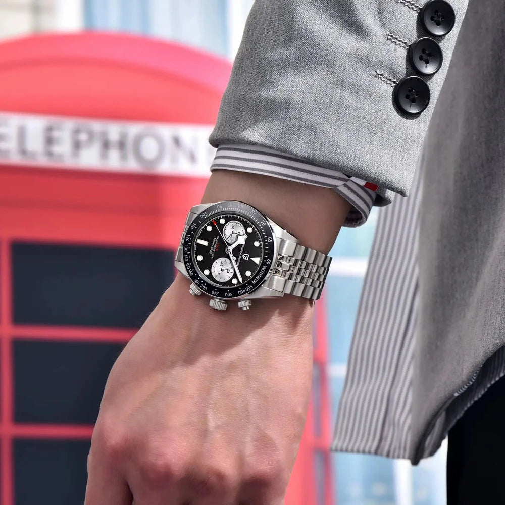 Pagani Design Panda Chronograph Watch with 100m Water Resistance