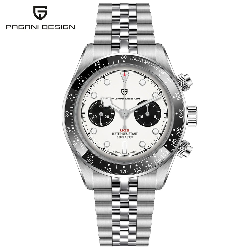 Pagani Design Panda Chronograph Watch with 100m Water Resistance