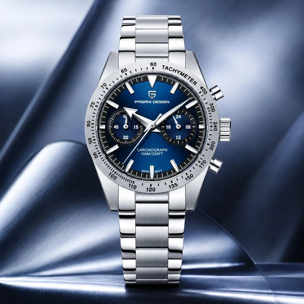Pagani Design Blue Chronograph Watch