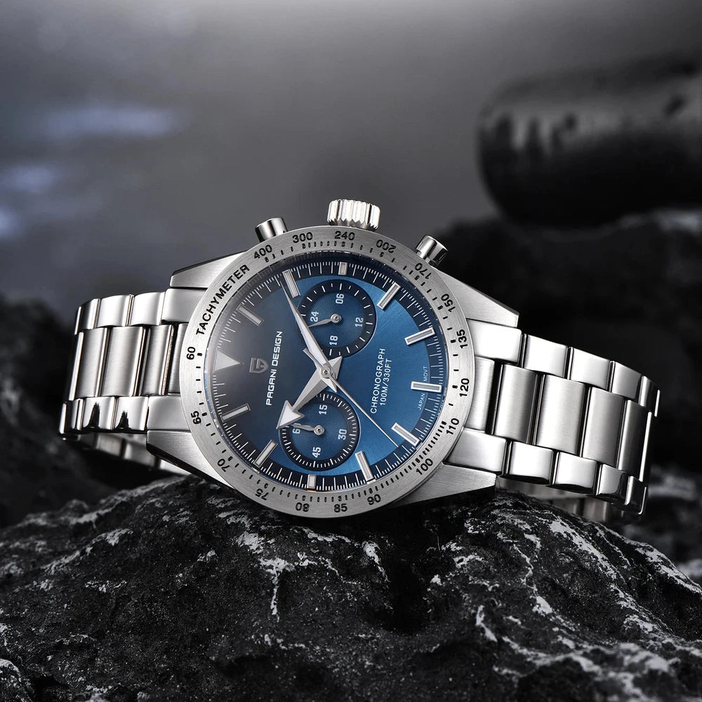 Pagani Design Blue Chronograph Watch