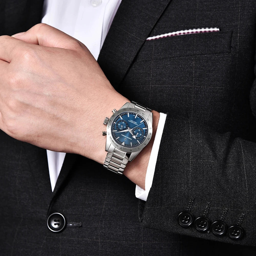 Pagani Design Blue Chronograph Watch