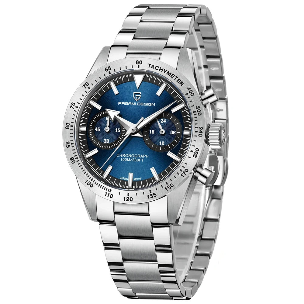 Pagani Design Blue Chronograph Watch