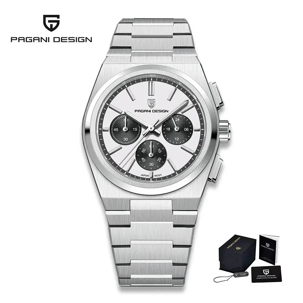 Pagani Design Chronograph Watch with Stainless Steel Finish