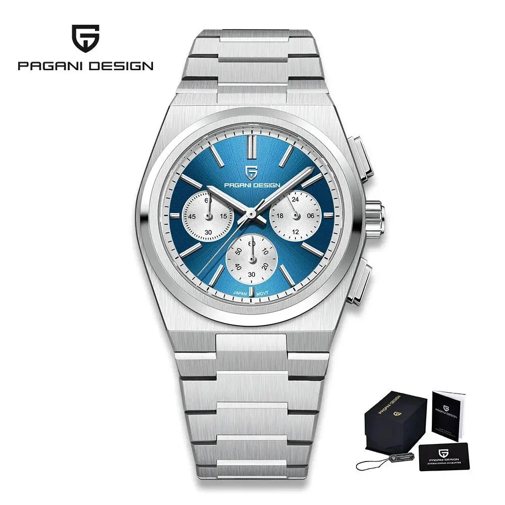 Pagani Design Chronograph Watch with Stainless Steel Finish