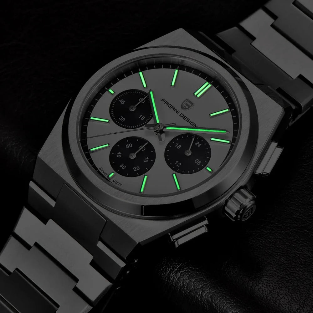 Pagani Design Chronograph Watch with Stainless Steel Finish