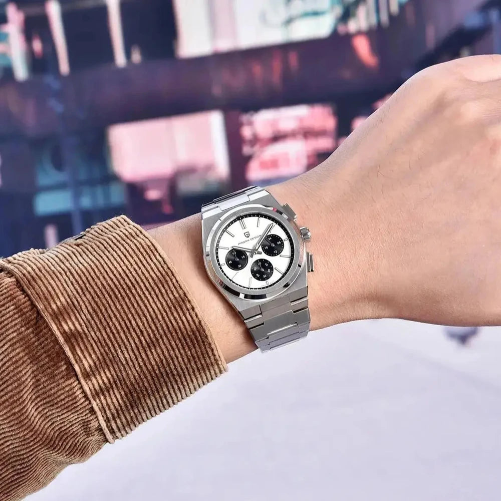 Pagani Design Chronograph Watch with Stainless Steel Finish