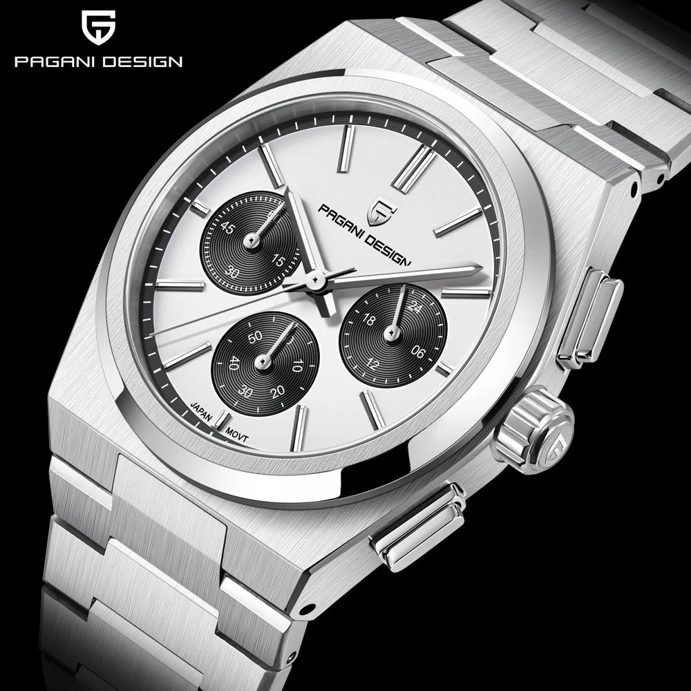 Pagani Design Chronograph Watch with Stainless Steel Finish