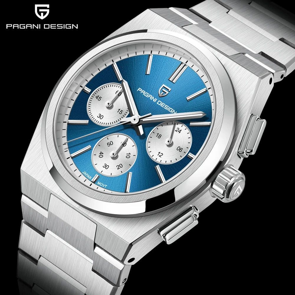 Pagani Design Chronograph Watch with Stainless Steel Finish