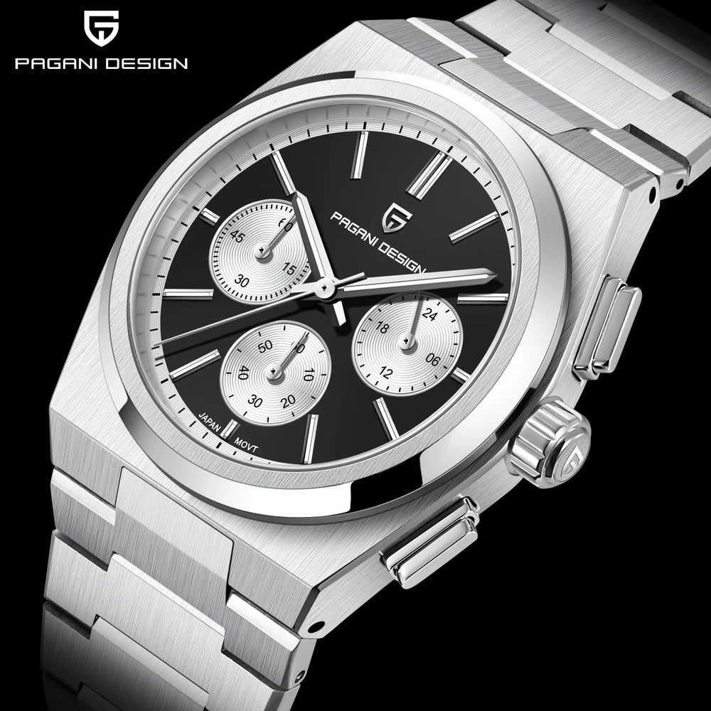 Pagani Design Chronograph Watch with Stainless Steel Finish