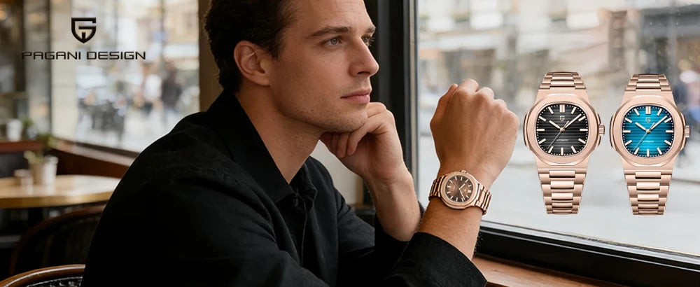 Pagani Design Rose Gold Automatic Mechanical Watch