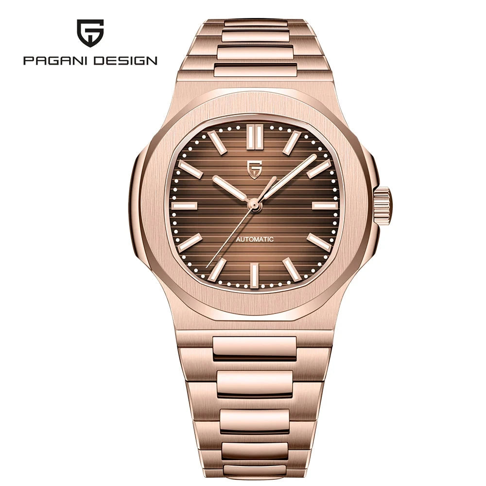 Pagani Design Rose Gold Automatic Mechanical Watch