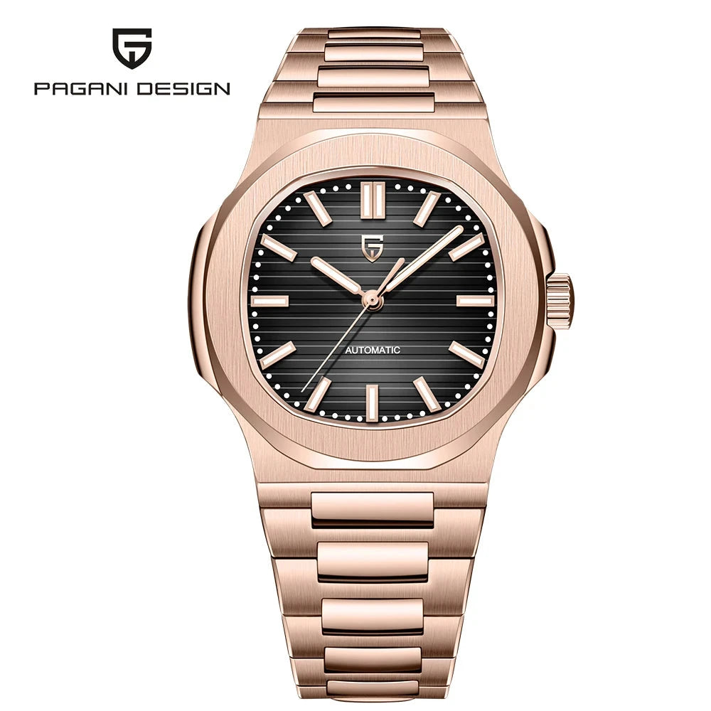 Pagani Design Rose Gold Automatic Mechanical Watch