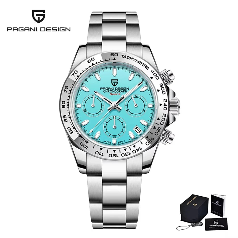 Pagani Design Quartz Chronograph Watch in Sky Blue