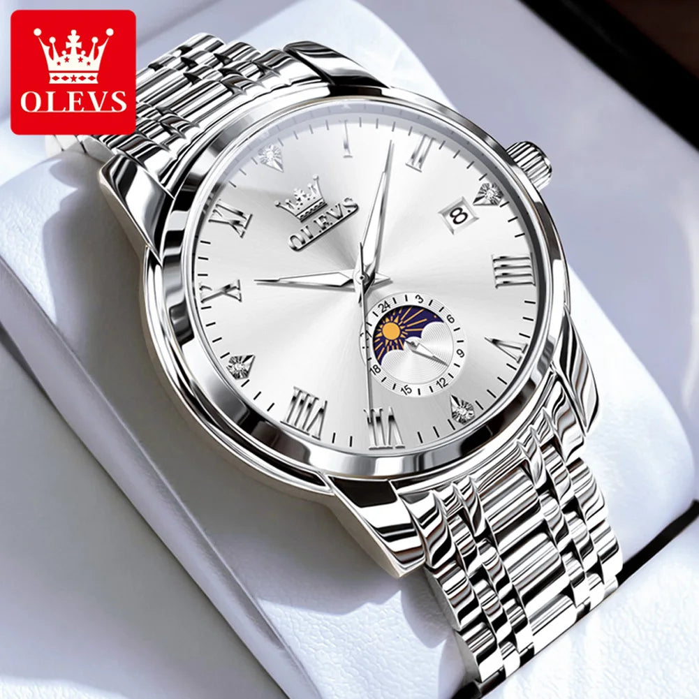 OLEVS 3656 Moon Phase Quartz Watch