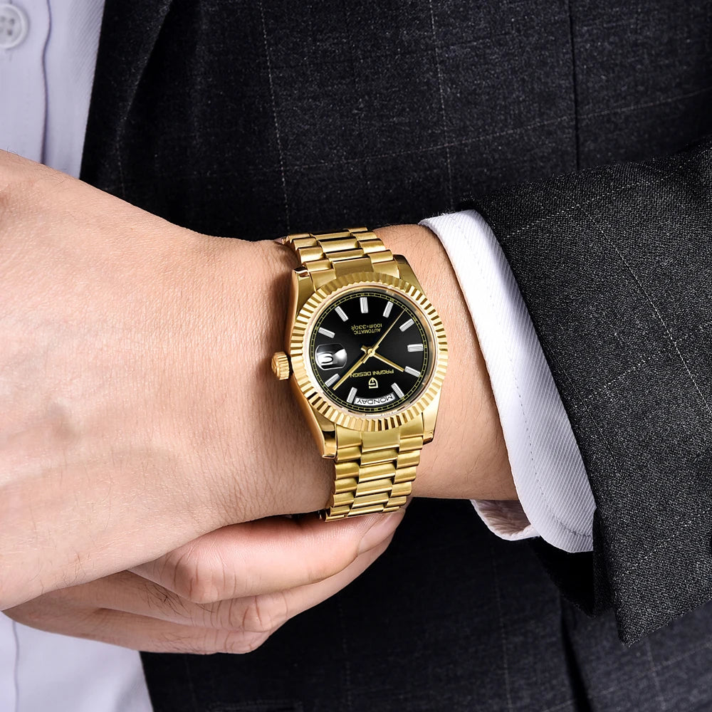 PAGANI DESIGN DD36 Gold Automatic Watch – Sapphire Crystal 100M