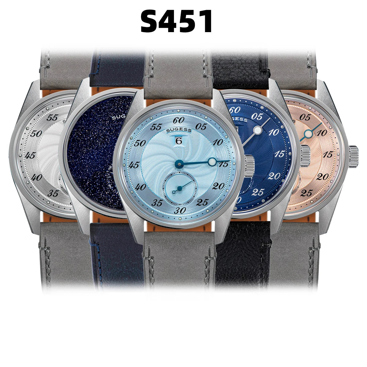 Sugess S451 38mm Automatic Watch with Aventurine Dial