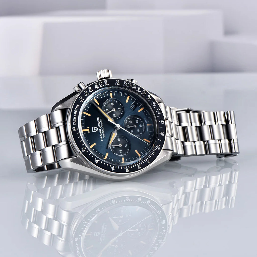 PAGANI DESIGN 1701 Moon Chronograph Watch Men VK63 Sapphire Crystal 100M