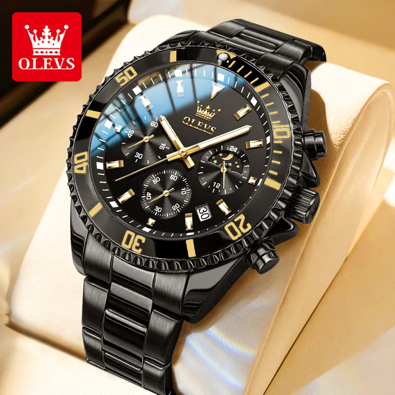OLEVS 2870 Moon Phase Chronograph Watch