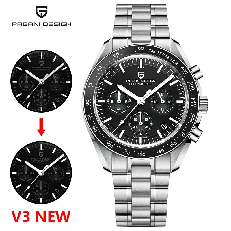PAGANI DESIGN Moon Chronograph Watch – Sapphire Crystal 100M