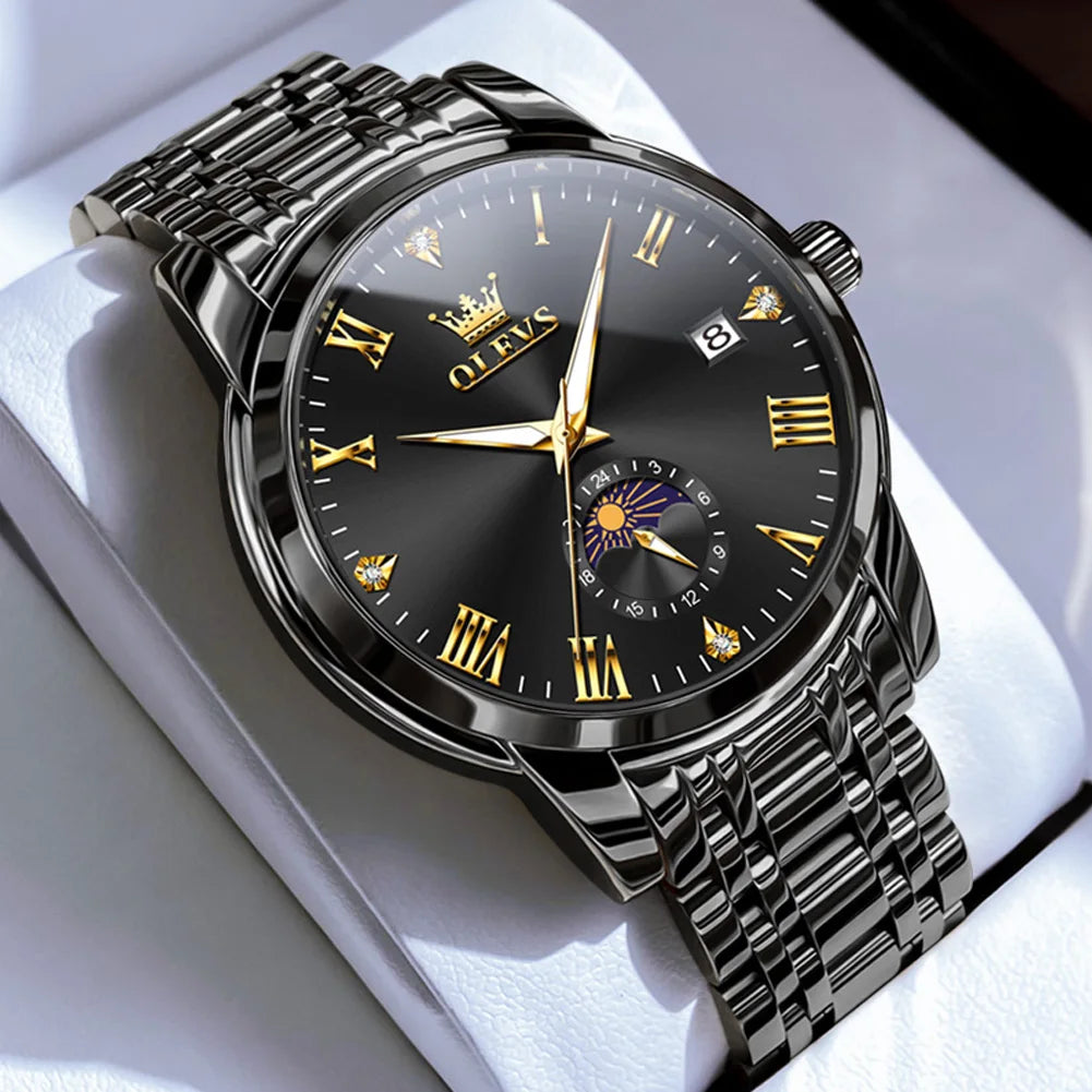 OLEVS 3656 Moon Phase Quartz Watch
