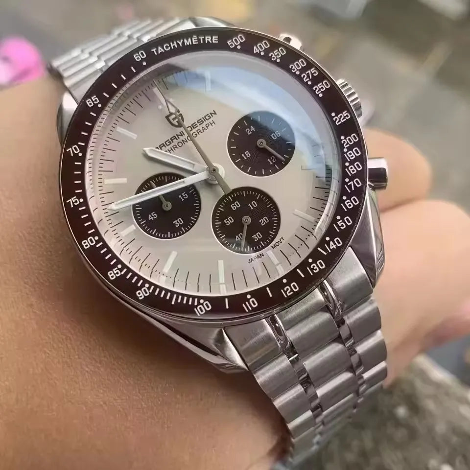 PAGANI DESIGN Speedometer Chronograph Watch for Men Sapphire Quartz